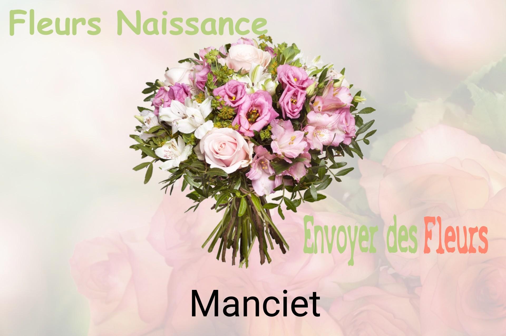 Bouquet de fleurs de naissance livré à Manciet