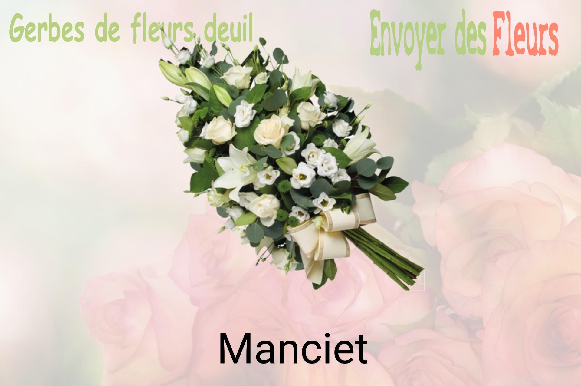 Gerbe de fleurs de deuil livrée à Manciet